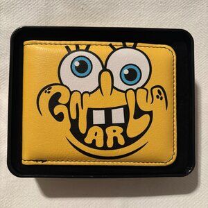 BUCKLE DOWN Bi-Fold Wallet - SpongeBob SquarePants GNARLY Face and Japanese Text